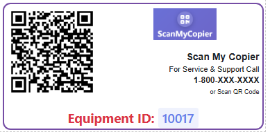 Sample ScanMyCopier QR Code Label